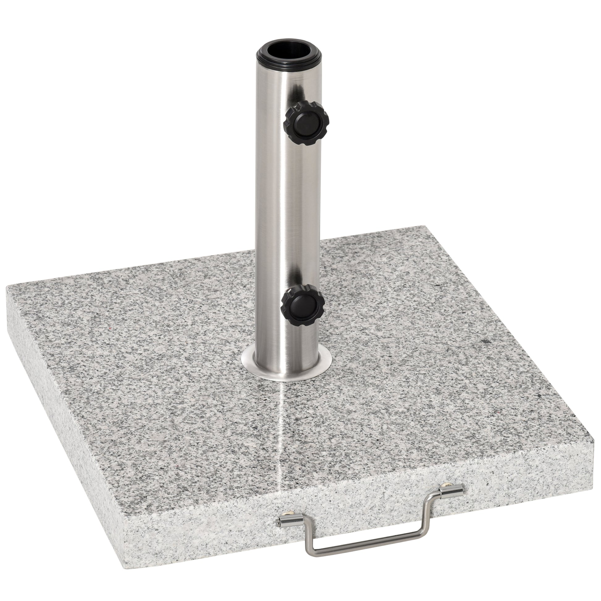 Photo of Outsunny 25kg Garden Umbrella Base Durable Parasol Holder Patio Furniture Outdoor Sunshade Marble Stand in Stand colour on a white background