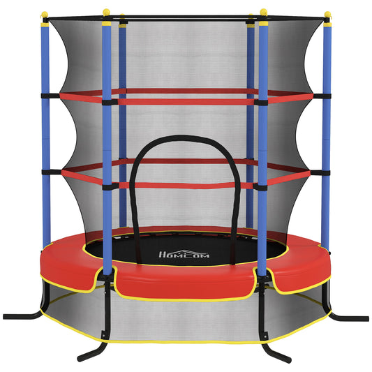 Photo of HOMCOM Kids Trampoline, with Safety Net, for Ages 3-10 Years in Years colour on a white background
