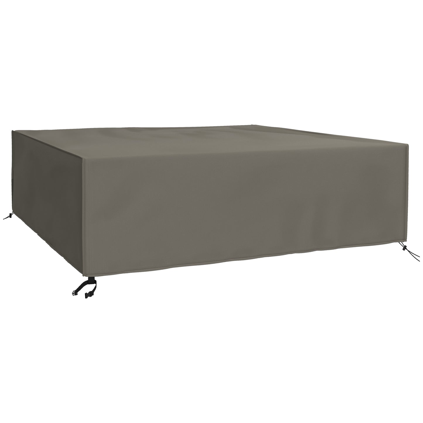 Photo of Outsunny Large Square Patio Garden Furniture Set Cover 600D Oxford Waterproof, 230 x 230 x 70cm, Grey in Grey colour on a white background