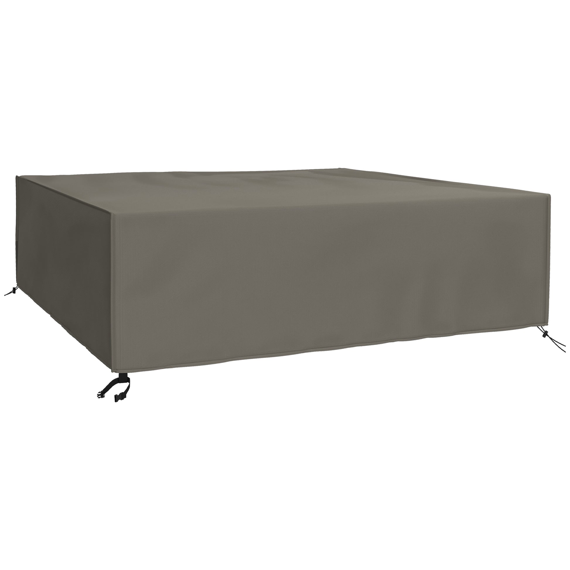 Photo of Outsunny Large Square Patio Garden Furniture Set Cover 600D Oxford Waterproof, 230 x 230 x 70cm, Grey in Grey colour on a white background