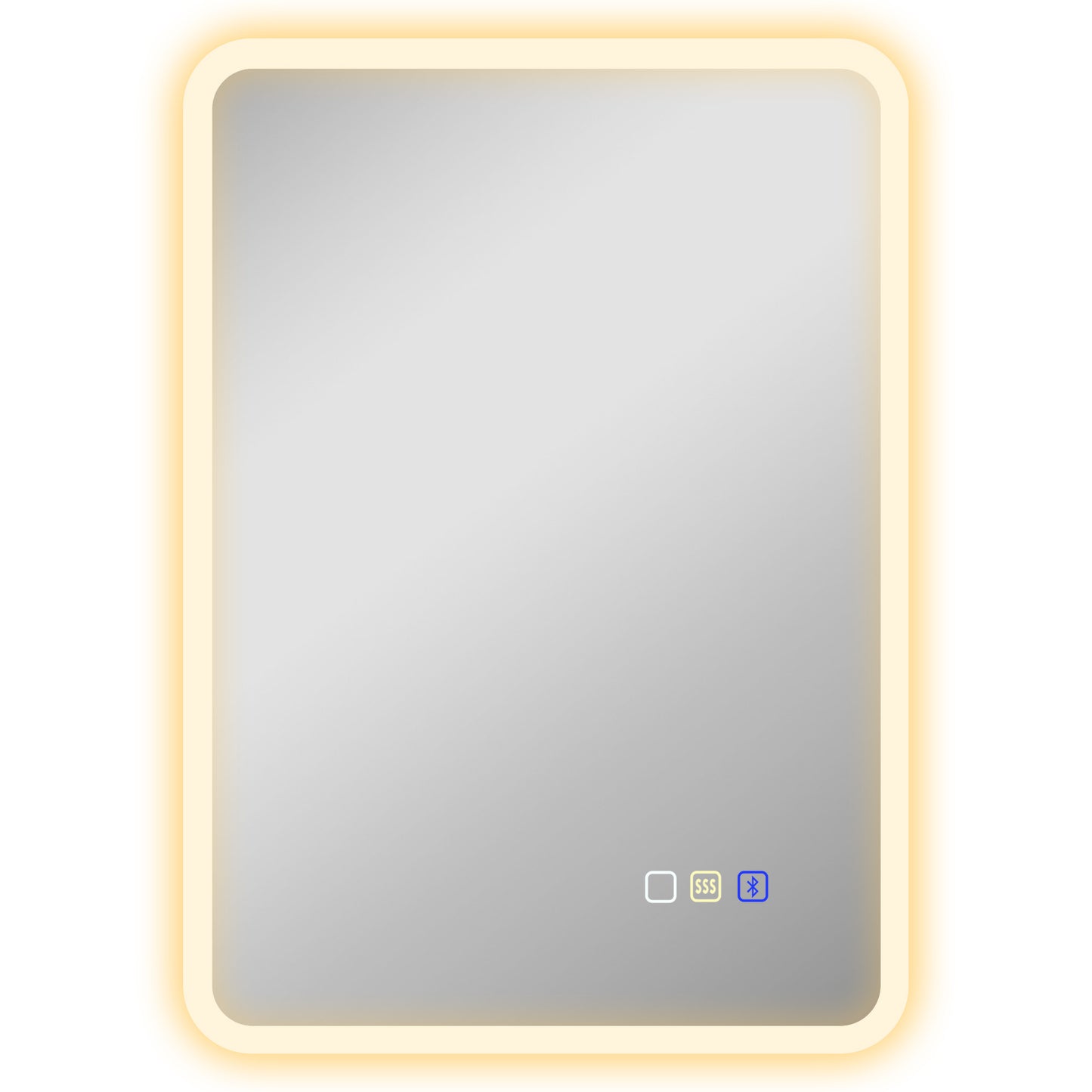 Photo of HOMCOM 70 x 50cm LED Bathroom Mirror, with Bluetooth - Silver Tone in Tone colour on a white background
