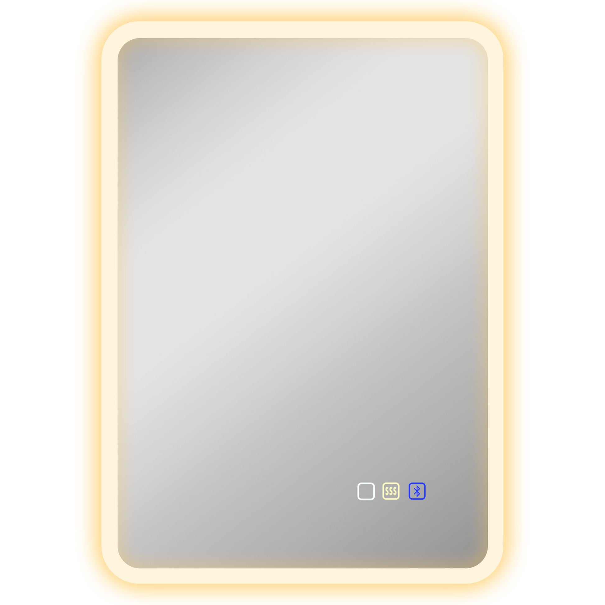Photo of HOMCOM 70 x 50cm LED Bathroom Mirror, with Bluetooth - Silver Tone in Tone colour on a white background