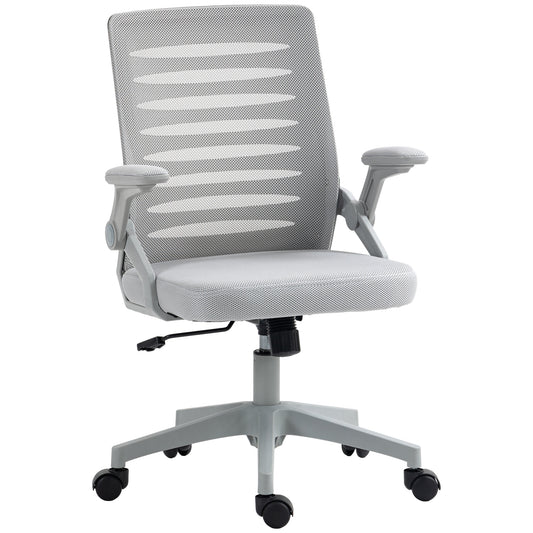 Photo of Vinsetto 44-53.5cm Adjustable Height Work Chair, with Mesh Back - Grey in Grey colour on a white background