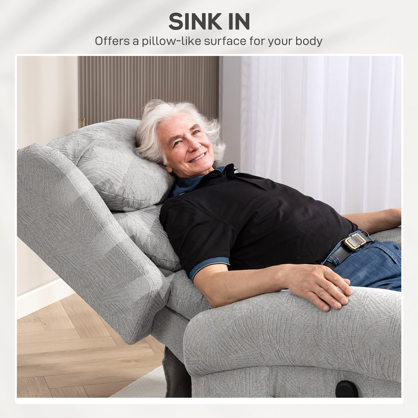 HOMCOM Velvet-Feel 150° Electric Riser Recliner Chair - Grey