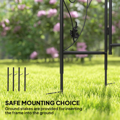 Outsunny garden arch leg with ground stake for securing the frame