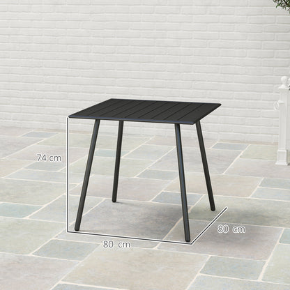 Outsunny square outdoor table, 80 cm wide and long, 74 cm high