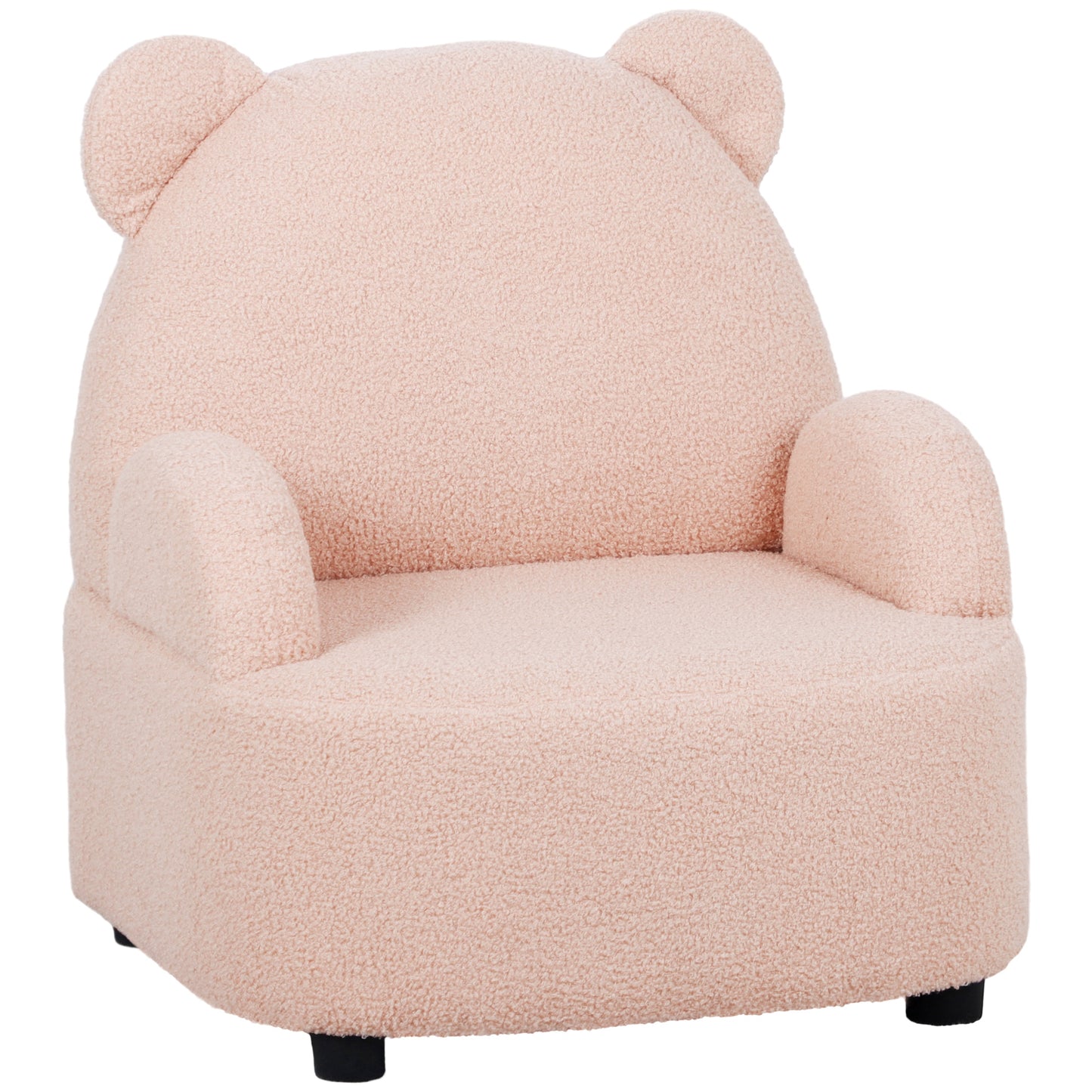 Photo of AIYAPLAY Kids Armchair, Bear Shaped Toddler Chair for Bedroom Playroom Living Room, Aged 18 Months to 3 Years - Pink in Pink colour on a white background