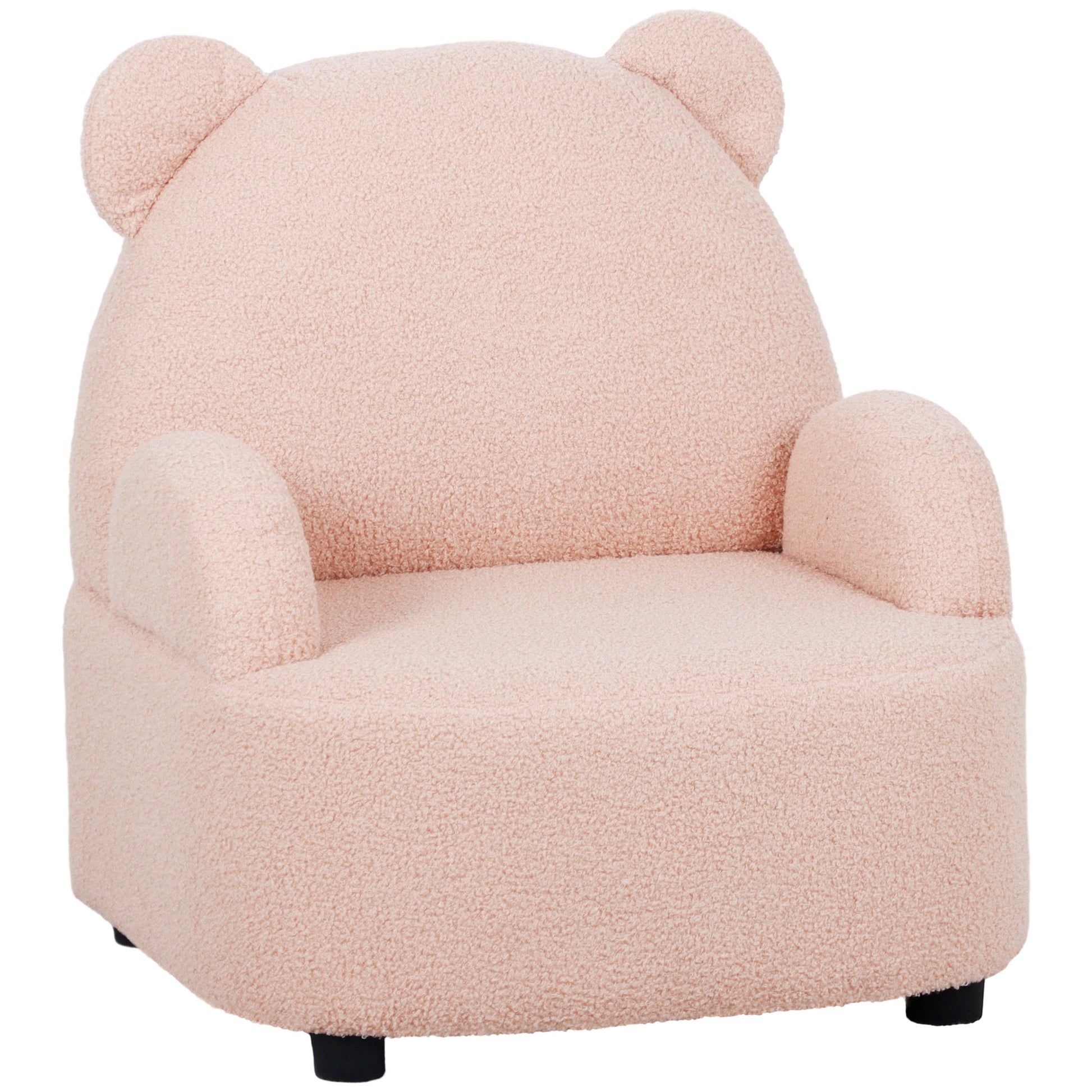 Photo of AIYAPLAY Kids Armchair, Bear Shaped Toddler Chair for Bedroom Playroom Living Room, Aged 18 Months to 3 Years - Pink in Pink colour on a white background