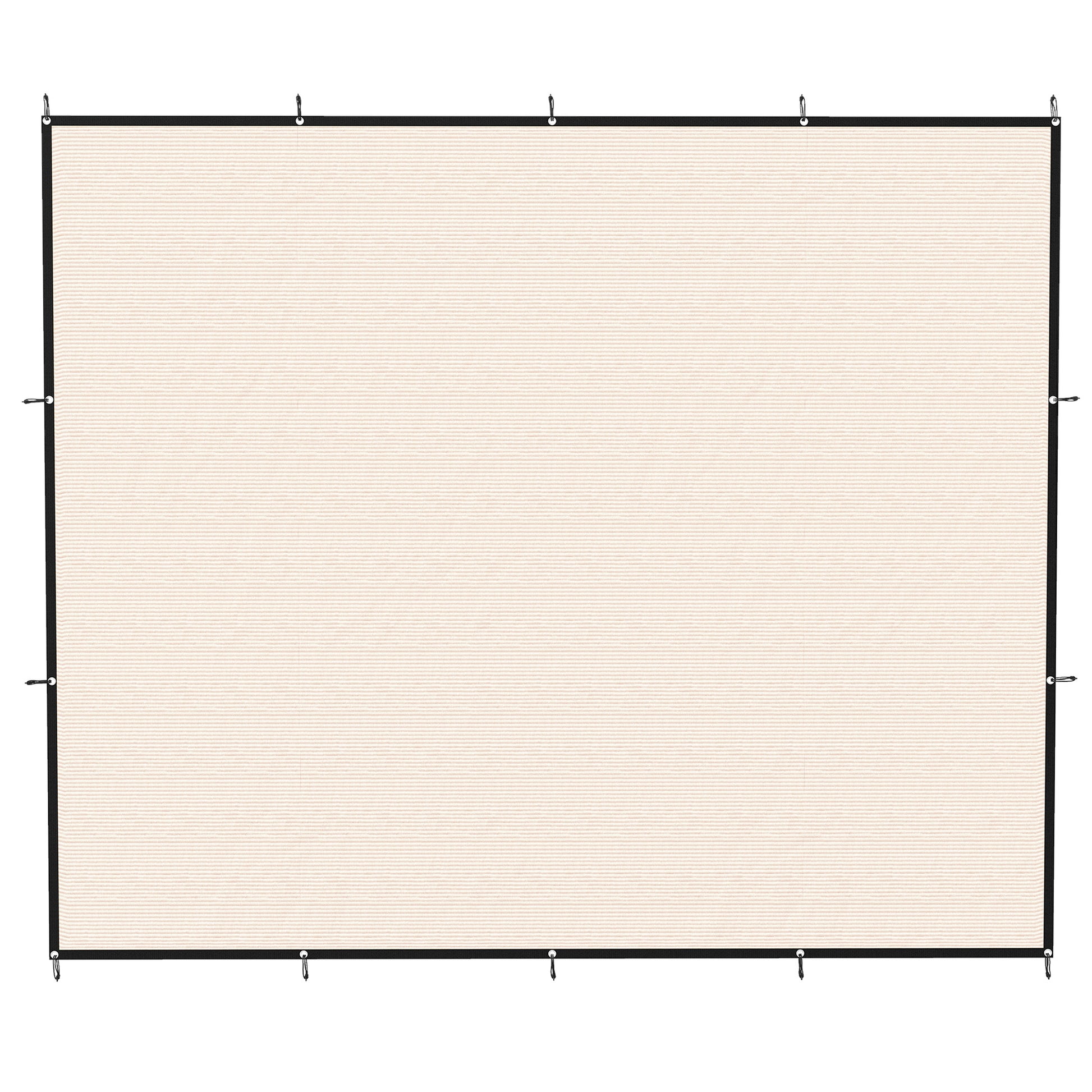 Photo of Outsunny Sun Shade Sail UV Protection Canopy with Stainless Steel Eyelets for Patio Garden 3 x 3.6 m Beige in Beige colour on a white background