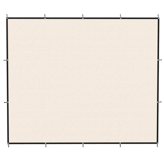 Photo of Outsunny Sun Shade Sail UV Protection Canopy with Stainless Steel Eyelets for Patio Garden 3 x 3.6 m Beige in Beige colour on a white background