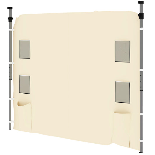 Photo of Outsunny 195 x 295cm Replacement Gazebo Sidewall - Beige in Beige colour on a white background