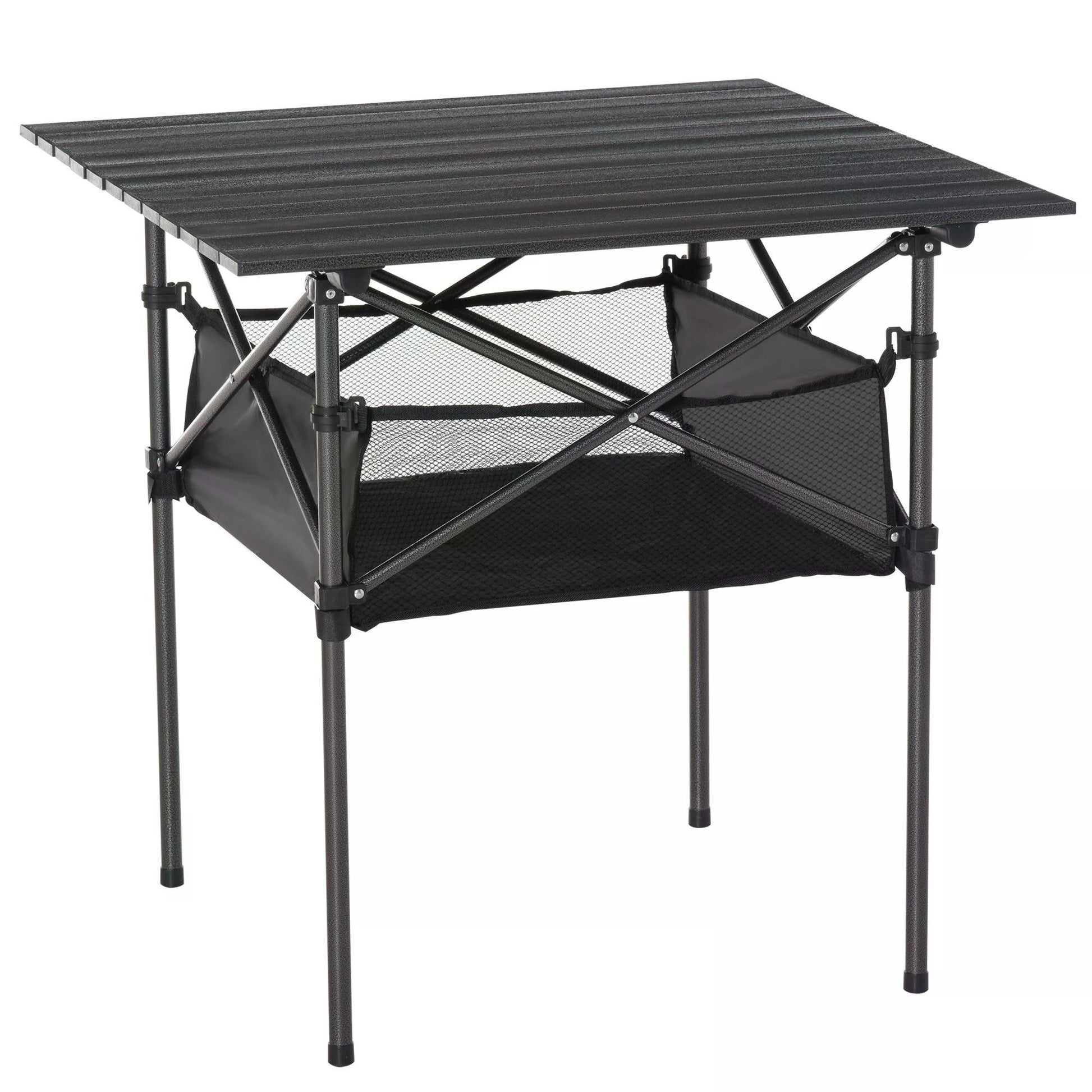 Photo of Outsunny Outdoor Folding Camping Table W/ Storage Bag, Portable for Garden Beach Picnic in Picnic colour on a white background