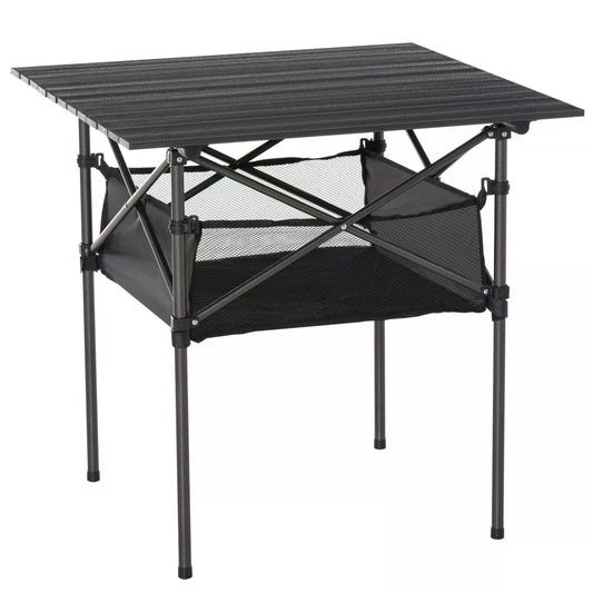 Photo of Outsunny Outdoor Folding Camping Table W/ Storage Bag, Portable for Garden Beach Picnic in Picnic colour on a white background