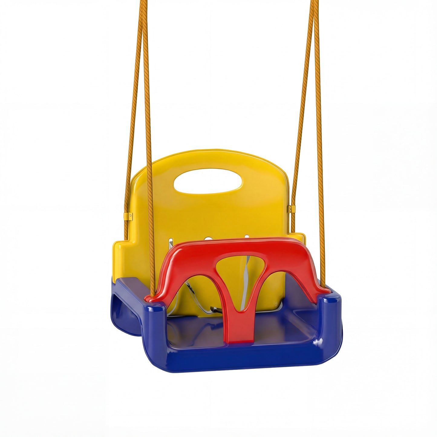 Photo of Outsunny 3 in 1 Detachable Kids Swing Seat with Seatbelt, Adjustable Rope for Indoor, Outdoor, Dark Blue in Blue colour on a white background