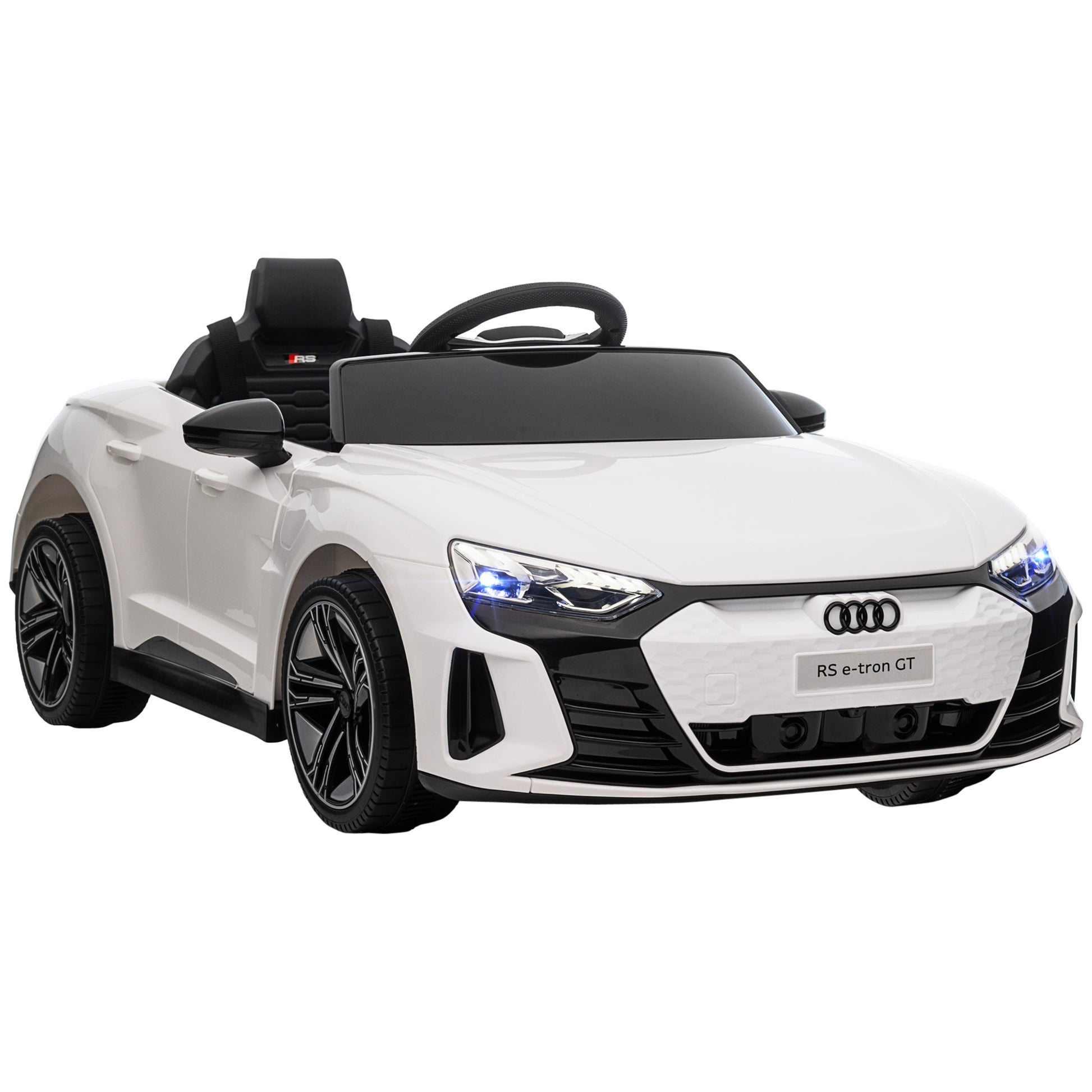 Photo of HOMCOM Audi Licensed 12V Kids Electric Ride-On, with Remote Control, Suspension System, Lights, Music, Motor - White in White colour on a white background