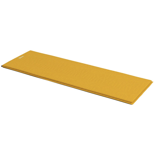 Photo of Outsunny Single Inflatable Mattress Sleeping Pad, Self-Inflating, Khaki in Khaki colour on a white background
