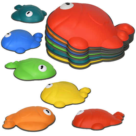 Photo of AIYAPLAY 6 Pcs Balance Stepping Stones Kids for Sensory with Non-slip Edge, Stackable Outdoor Indoor Obstacle Course in Course colour on a white background