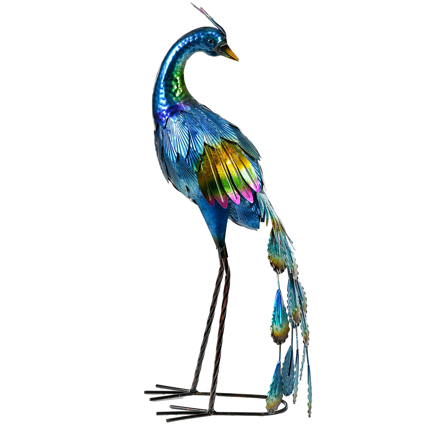Photo of Outsunny Steel Peacock Garden Statue Decoration Gift in Gift colour on a white background