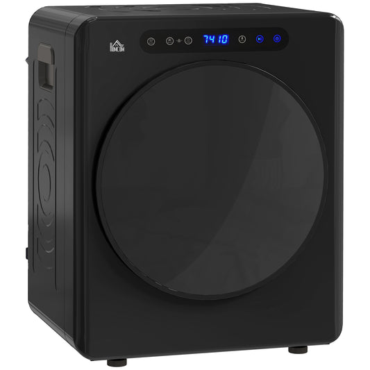 Photo of HOMCOM 4kg Compact 40-60℃  Tumble Dryer - Black in Black colour on a white background