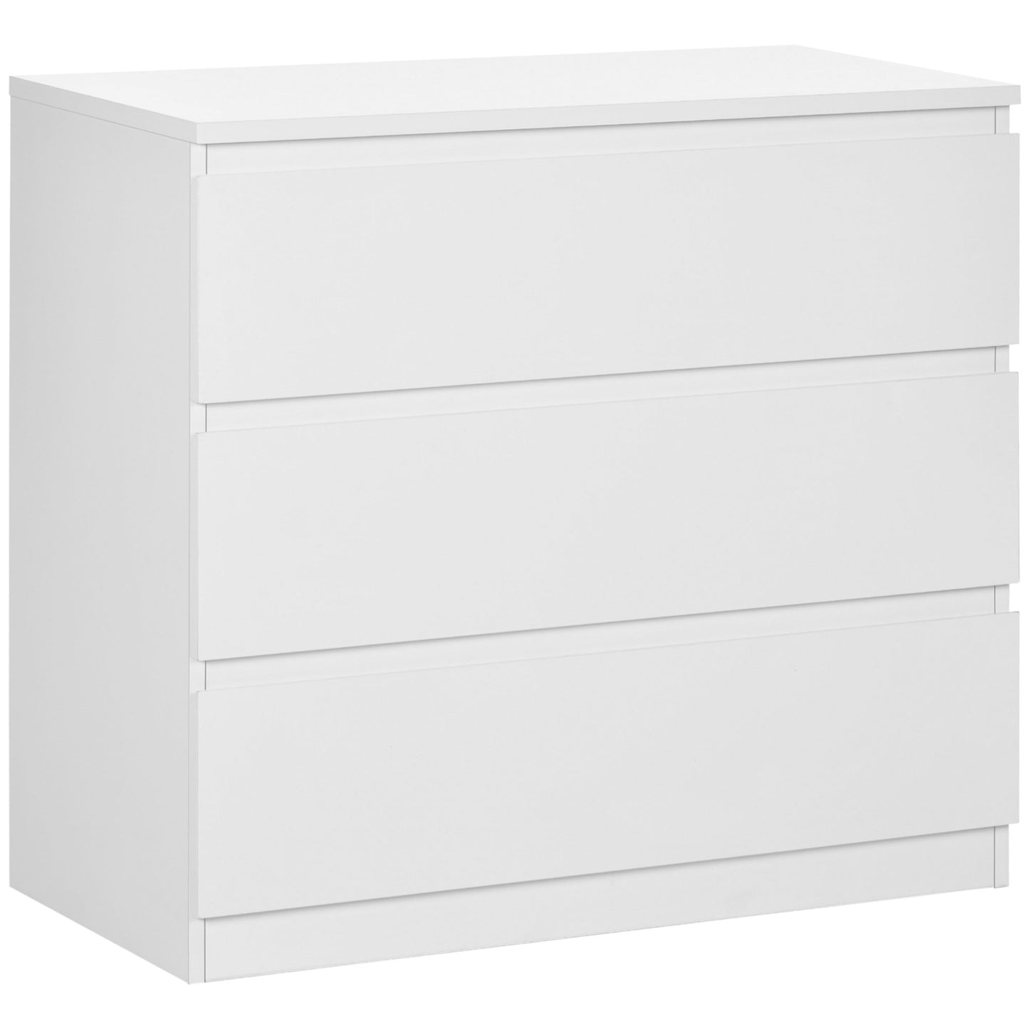 Photo of HOMCOM Chest of Three Drawers - White in White colour on a white background