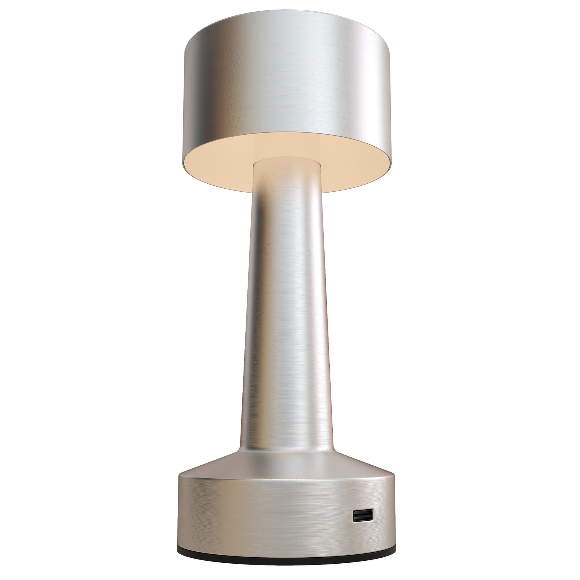 Photo of HOMCOM Cordless Table Lamp, Touch LED Desk Lamp with Rechargeable Battery, 3 Colour, for Bedroom Living Room, Silver in Silver colour on a white background