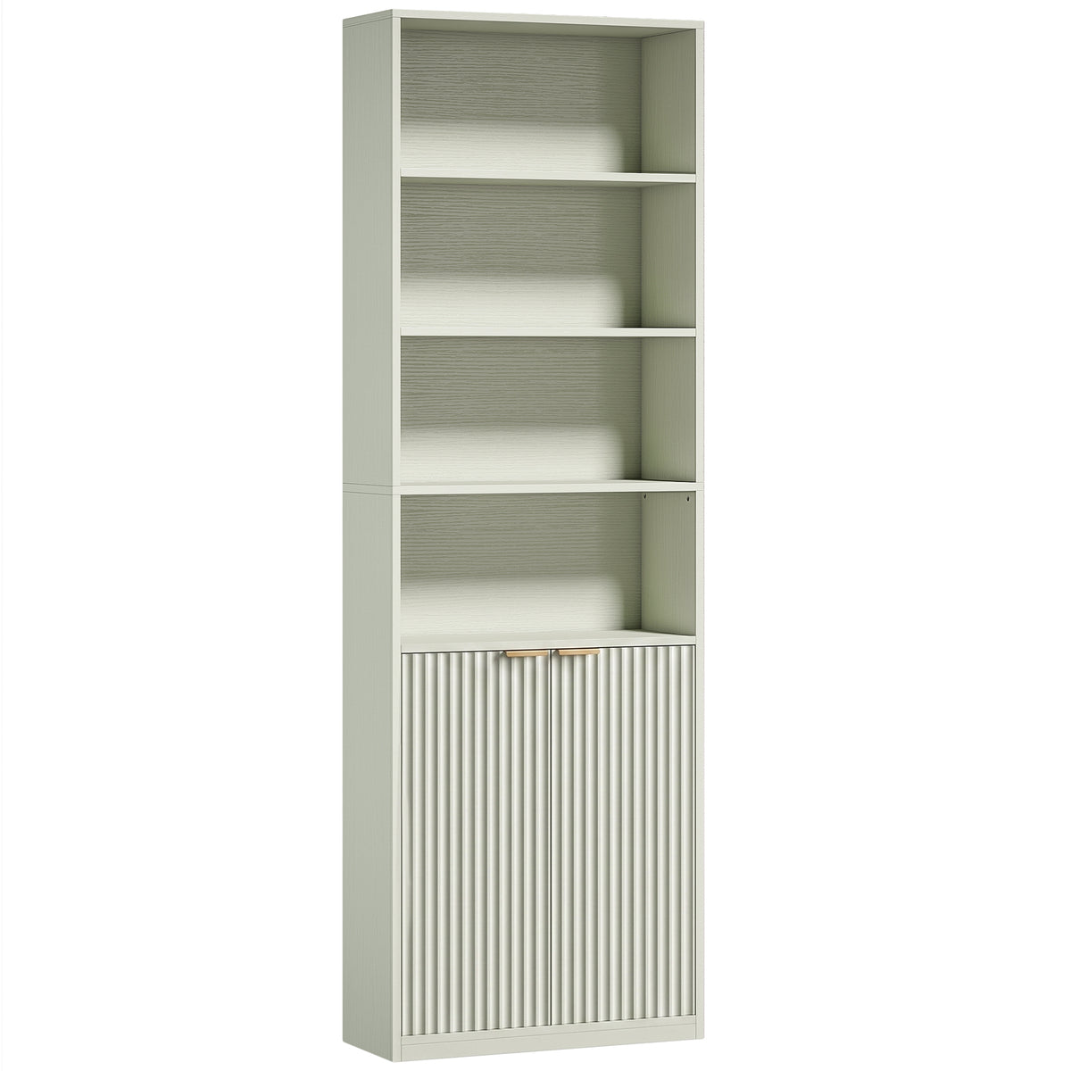 Photo of HOMCOM Bookcase Adjustable Shelf Bookshelf Anti-Tip Hardware 6-Tier, Light Green in Green colour on a white background