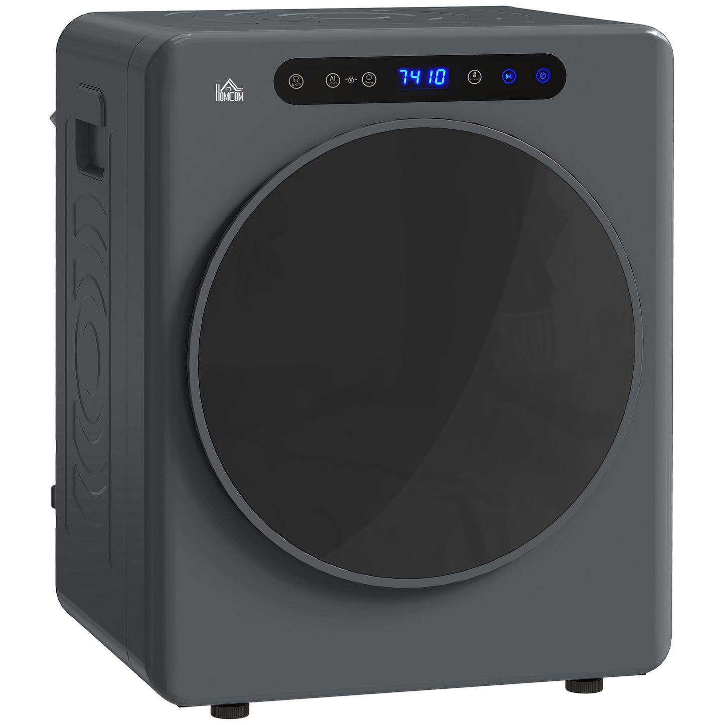 Photo of HOMCOM 4kg Compact 40-60℃  Tumble Dryer - Grey in Grey colour on a white background