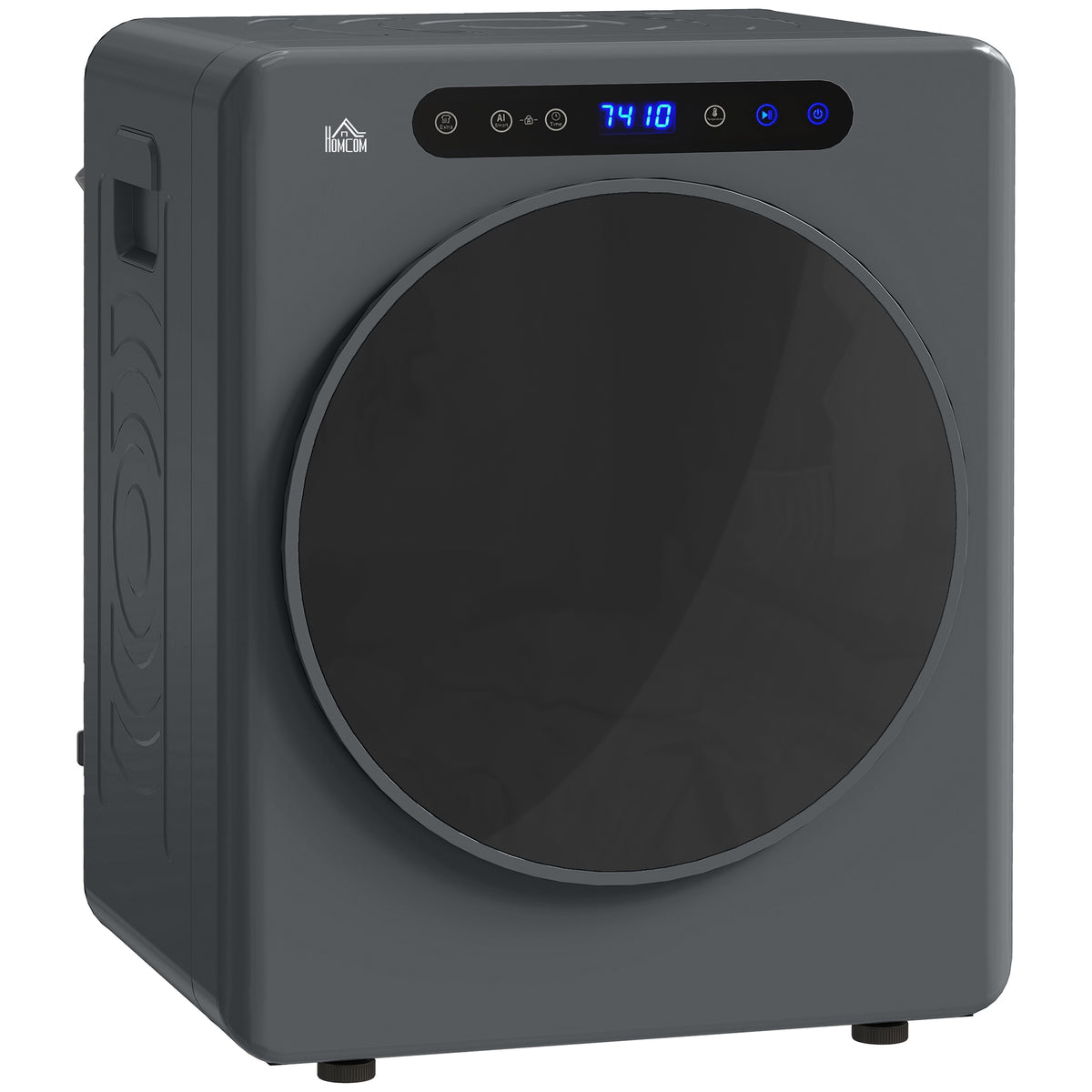 Photo of HOMCOM 4kg Compact 40-60℃  Tumble Dryer - Grey in Grey colour on a white background