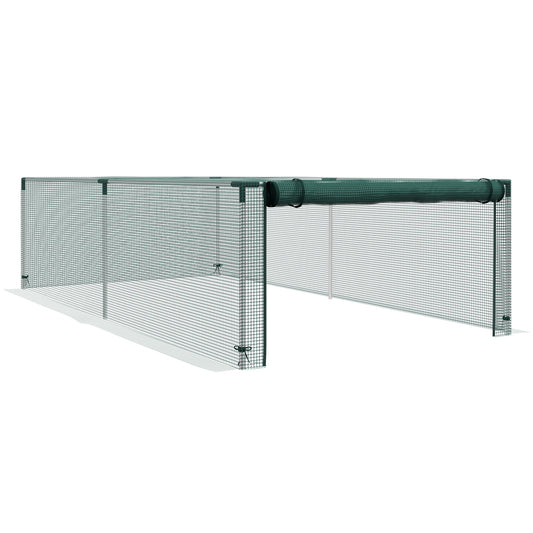 Photo of Outsunny 8' x 4' Plant Protection Cage, with Door, Green in Green colour on a white background