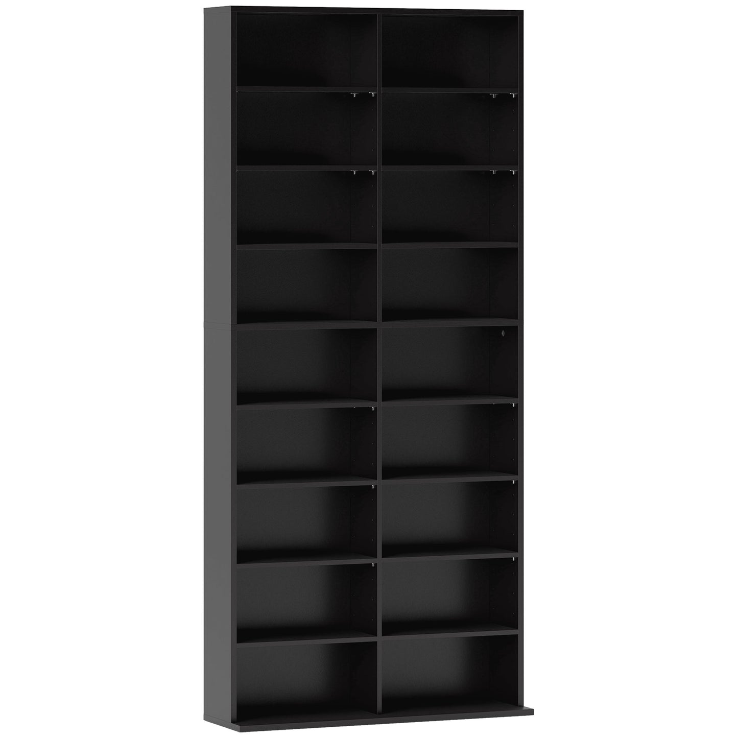 Photo of HOMCOM 640 CD Storage Tower - Black in Black colour on a white background