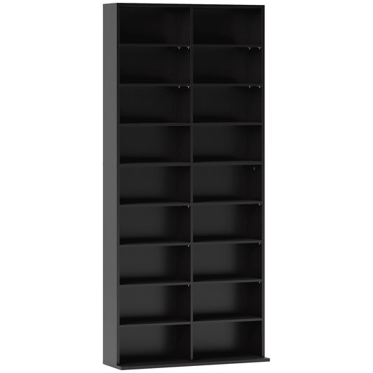 Photo of HOMCOM 640 CD Storage Tower - Black in Black colour on a white background