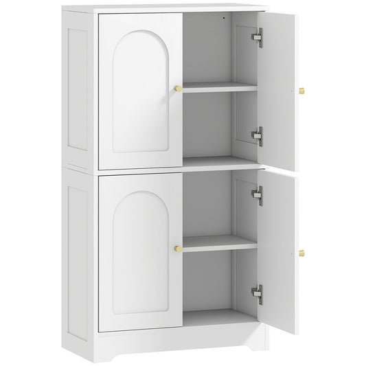 Photo of HOMCOM 4-Door Kitchen Storage Cabinet with Adjustable Shelves - White in White colour on a white background