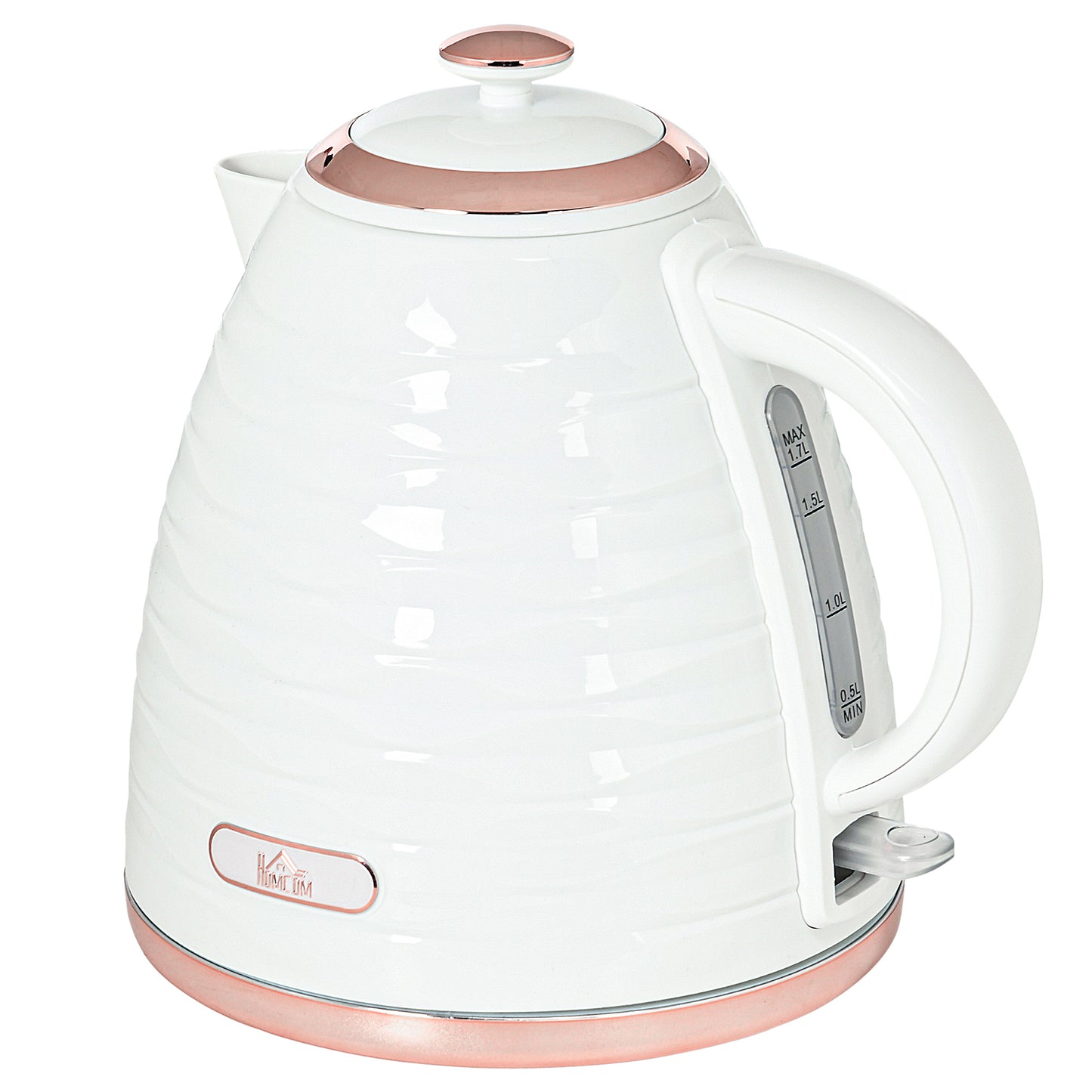 Photo of HOMCOM 3kW Rapid Boil Honeycomb Kettle - Cream in Cream colour on a white background