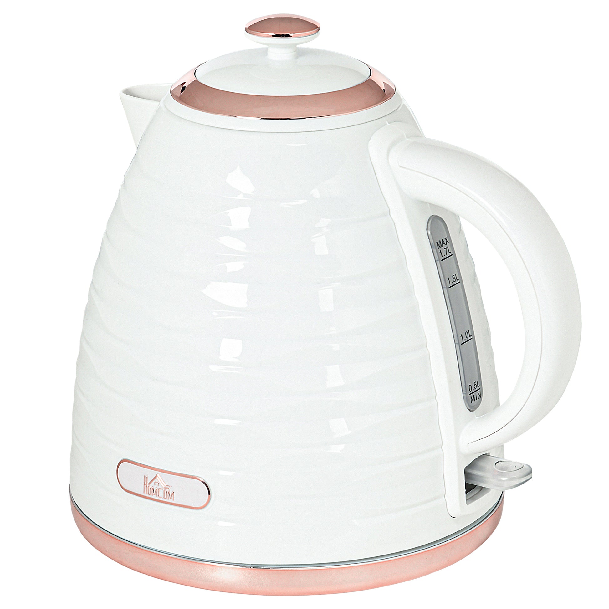 Photo of HOMCOM 3kW Rapid Boil Honeycomb Kettle - Cream in Cream colour on a white background