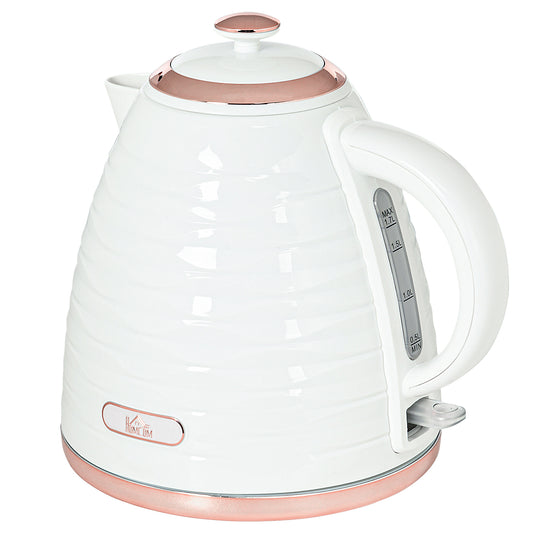 Photo of HOMCOM 3kW Rapid Boil Honeycomb Kettle - Cream in Cream colour on a white background