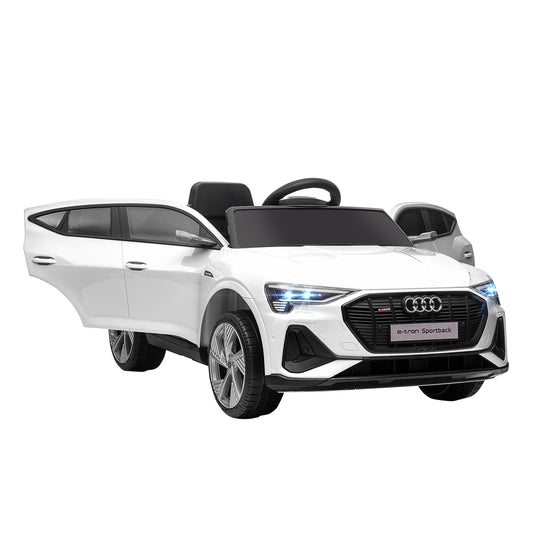 Photo of HOMCOM 12V Kids Electric Ride-On Car, with Remote Control, Lights, Music, Horn - White in White colour on a white background