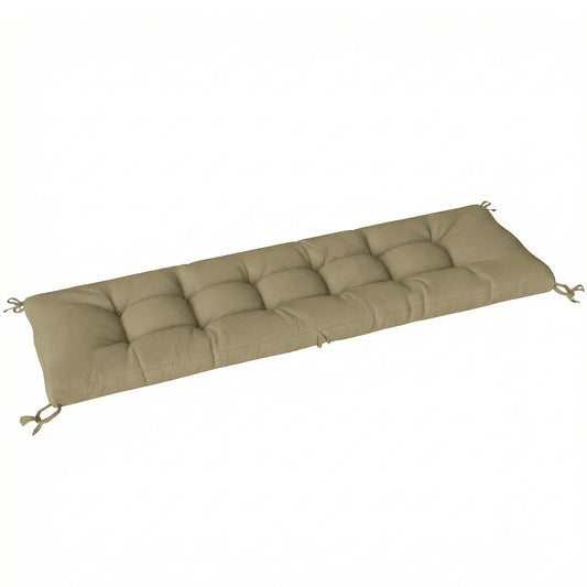 Photo of Outsunny Sun Lounger Cushion, Memory Foam Patio Chair Cushion with Ties, Outdoor Seat Pad Fits 190 x 60 cm Lounger, Sand in Sand colour on a white background