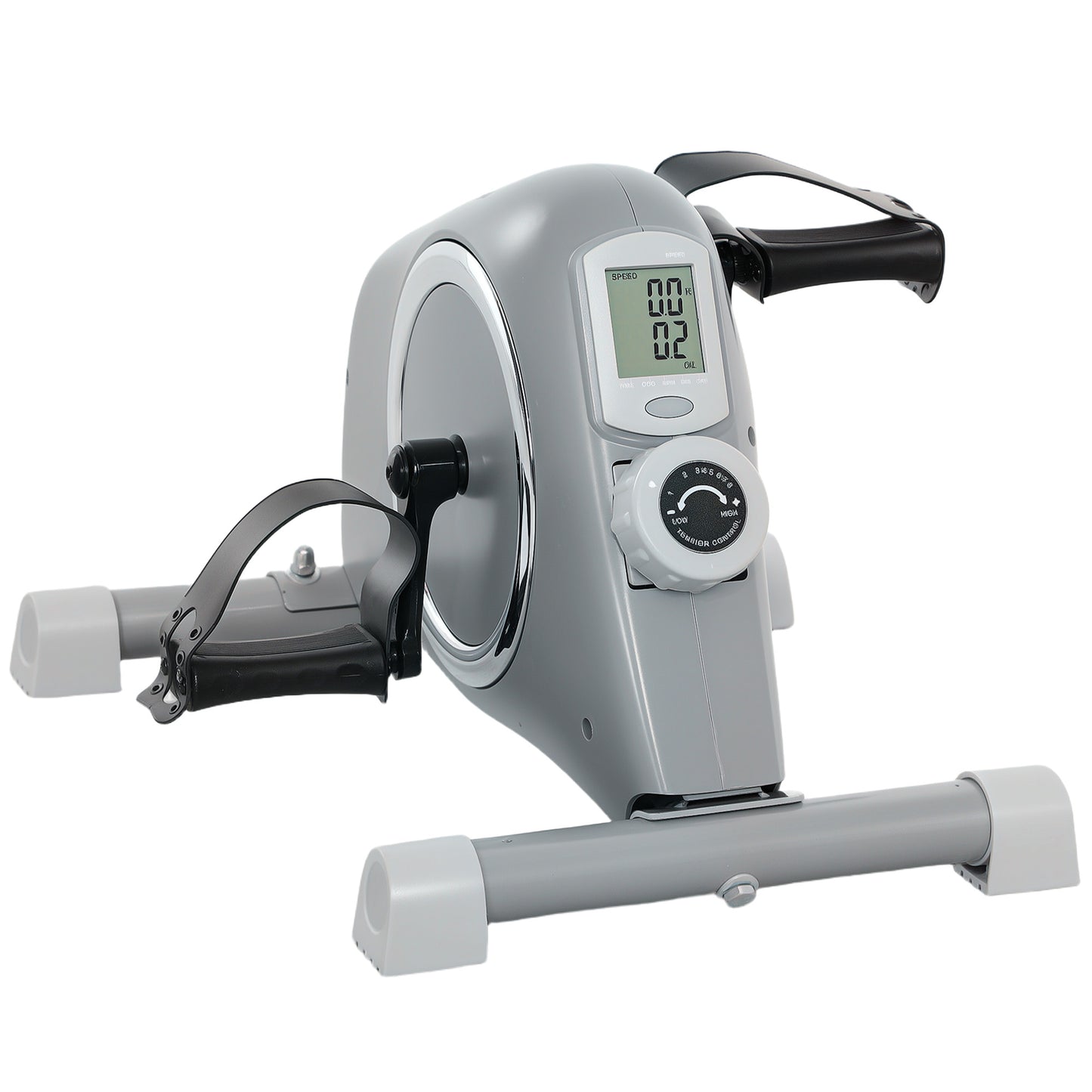 Photo of SPORTNOW Pedal Exerciser with Eight Level Magnetic Resistance, with Eight-Level Magnetic Resistance, Grey in Grey colour on a white background