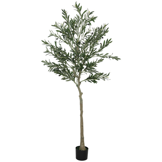 Photo of HOMCOM Silk Leaf Artificial Olive Trees in Trees colour on a white background