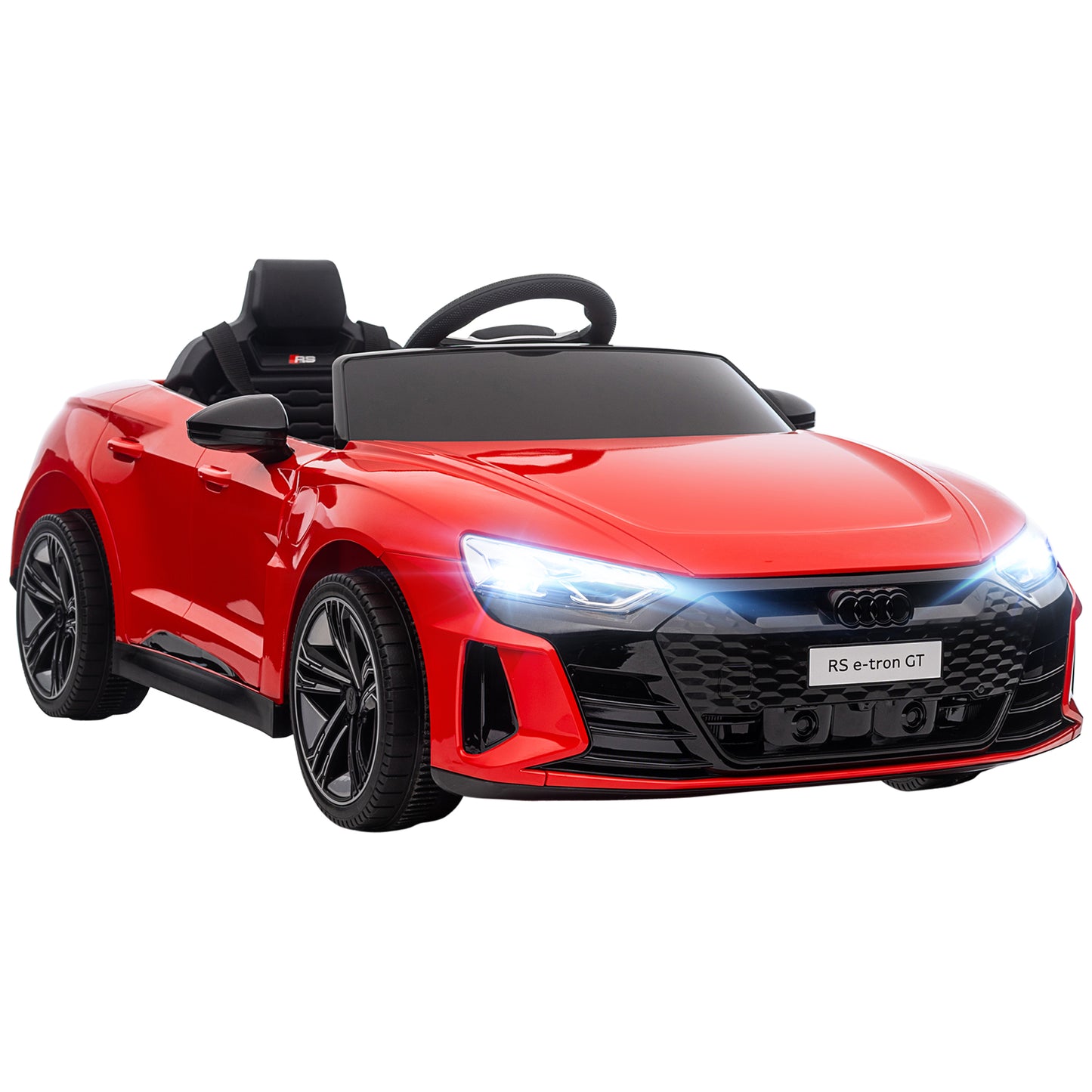 Photo of HOMCOM Audi Licensed 12V Kids Electric Ride-On, with Remote Control, Suspension System, Lights, Music, Motor - Red in Red colour on a white background