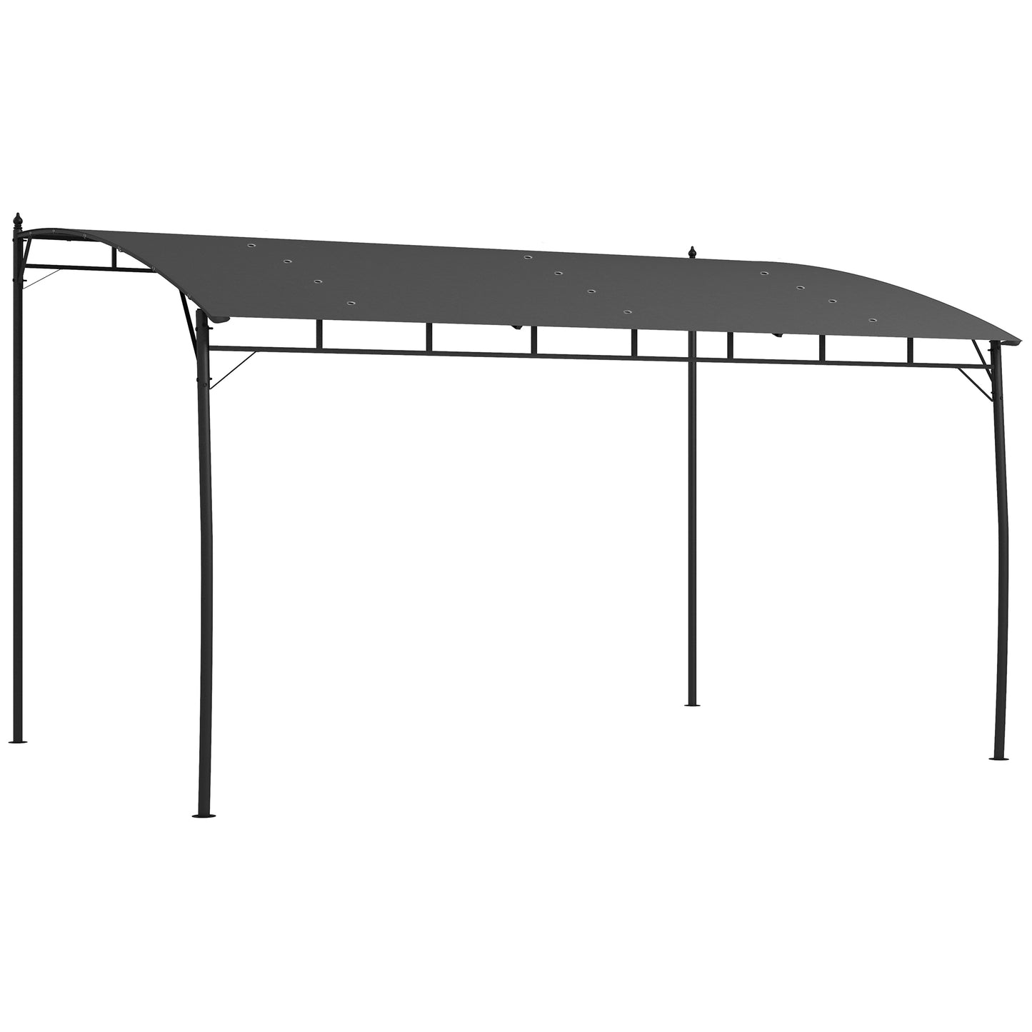 Photo of Outsunny 3 x 4m Metal Frame Pergola - Grey in Grey colour on a white background