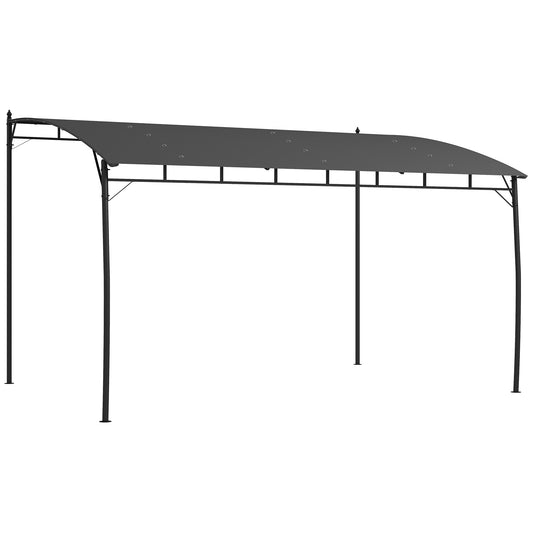 Photo of Outsunny 3 x 4m Metal Frame Pergola - Grey in Grey colour on a white background
