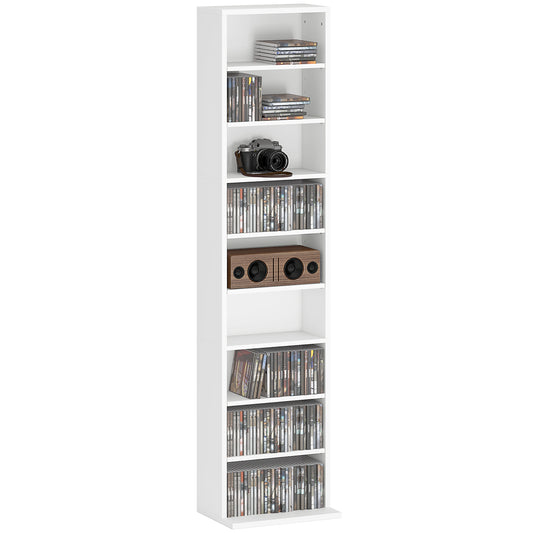 Photo of HOMCOM 260 Narrow CD Storage Unit - White in White colour on a white background