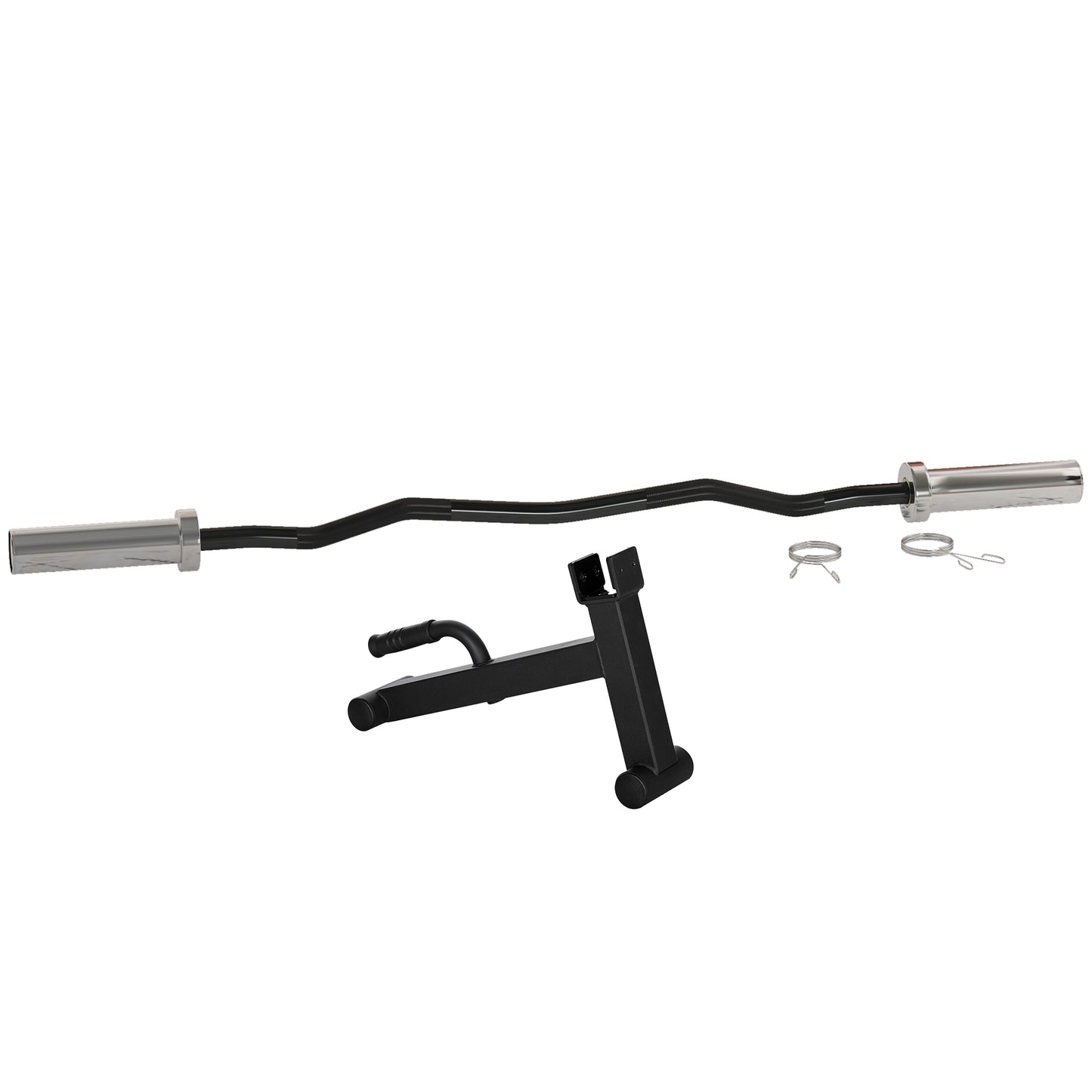 Photo of SPORTNOW 120cm Curl Bar and Barbell Set, Barbell Bar for 5cm Weight Plates for Loading 200kg Weight Plates, for Home Gym Weight Training in Training colour on a white background