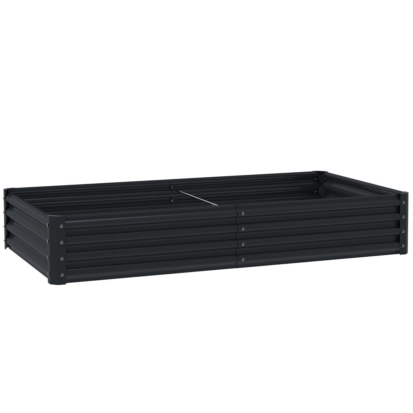 Photo of Outsunny 180 x 90cm Galvanised Steel Open Planter - 84H-211V00CG in 84H-211V00CG colour on a white background