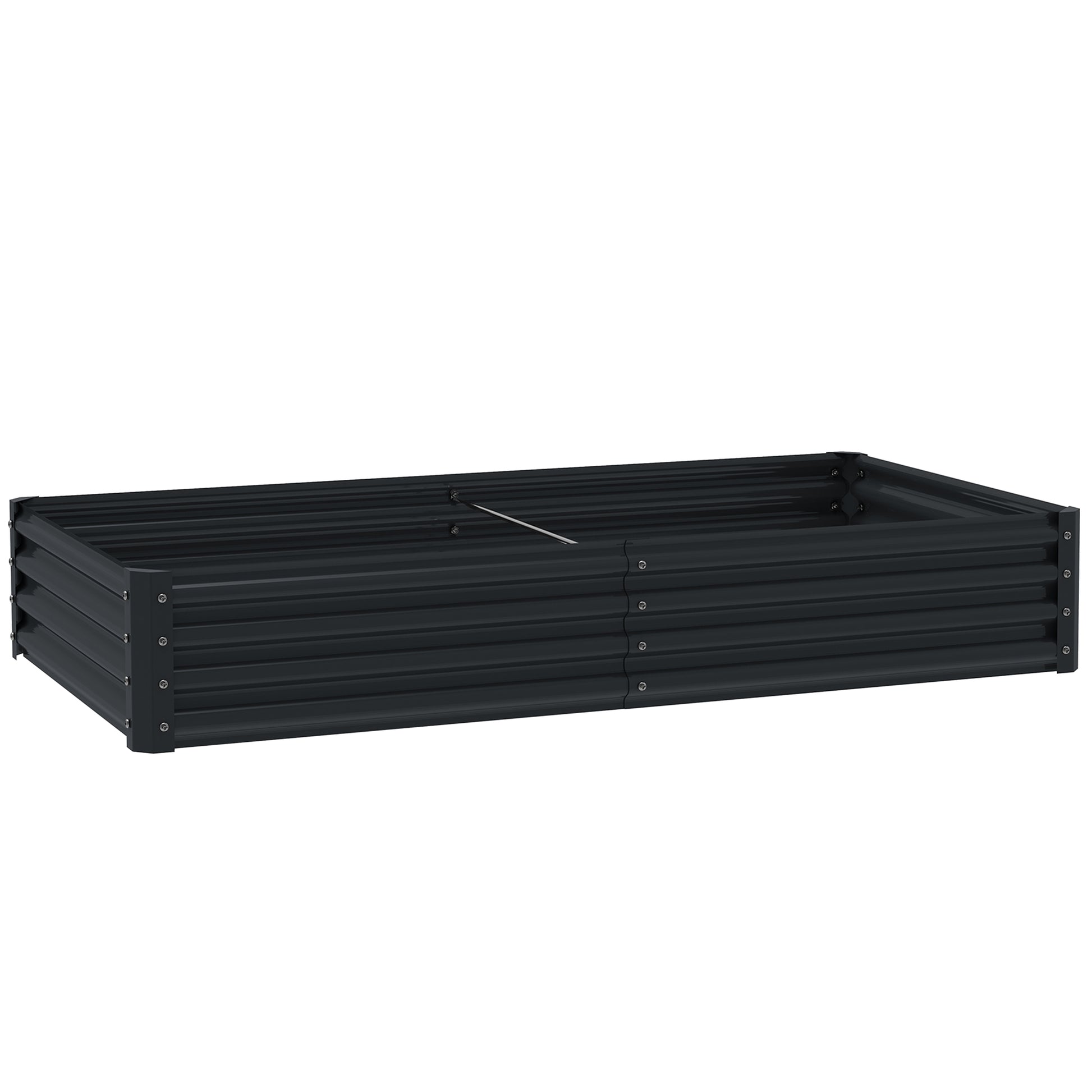 Photo of Outsunny 180 x 90cm Galvanised Steel Open Planter - 84H-211V00CG in 84H-211V00CG colour on a white background