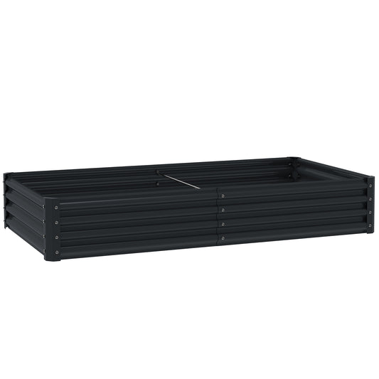 Photo of Outsunny 180 x 90cm Galvanised Steel Open Planter - 84H-211V00CG in 84H-211V00CG colour on a white background