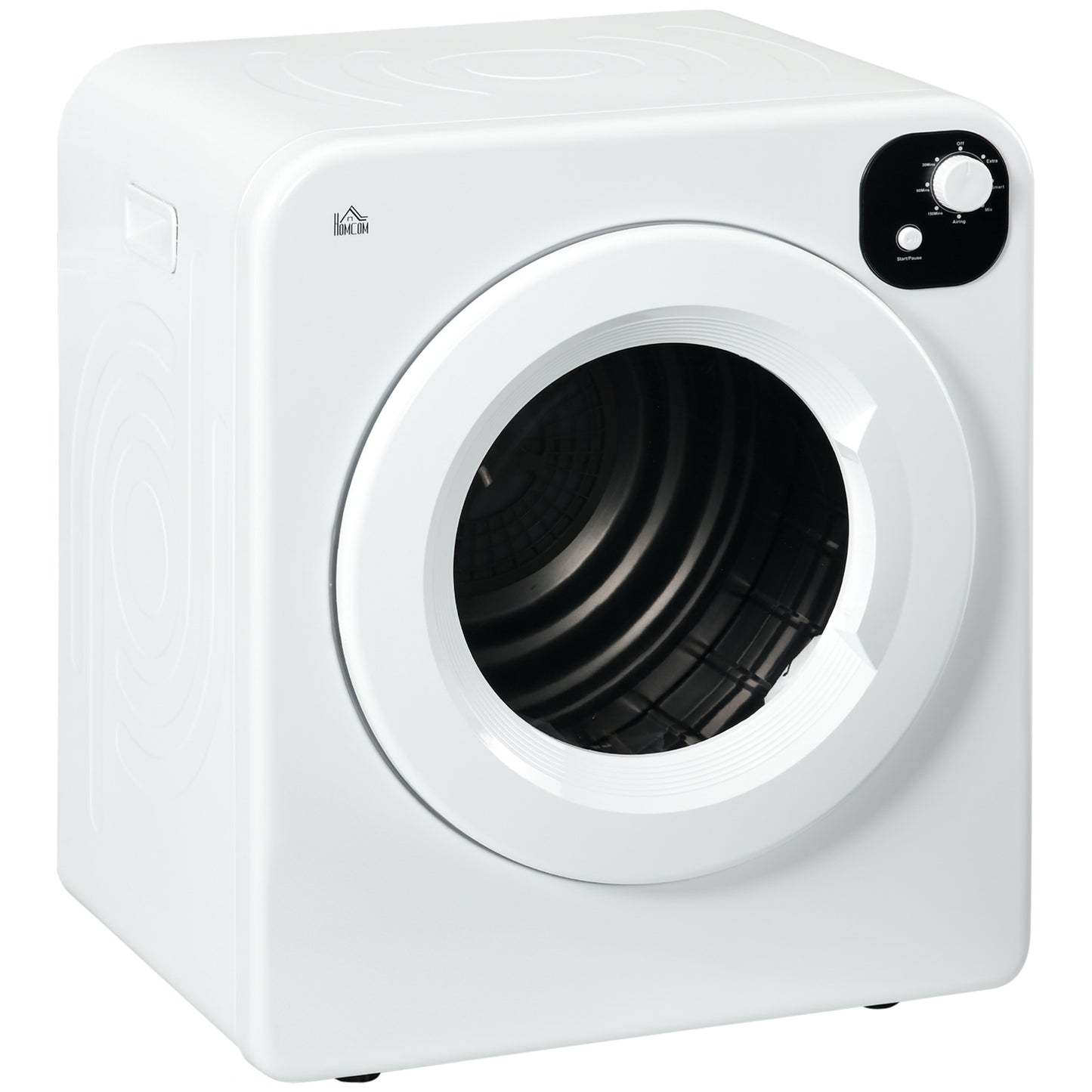 Photo of HOMCOM 6kg Vented Tumble Dryer, Freestanding, Wall Mounted, Stackable, Portable Dryer with 7 Programmers, White in White colour on a white background
