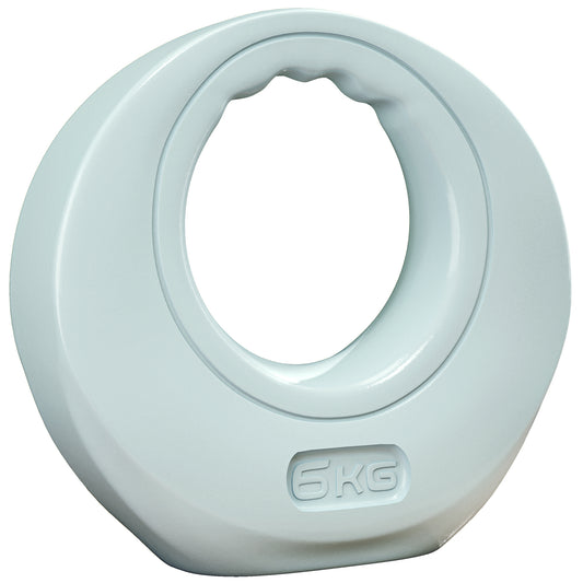 Photo of SPORTNOW 6kg Kettlebell, Kettle Bell with Wide Handle for Home Gym, Weight Lifting, Strength Training, Light Grey in Grey colour on a white background