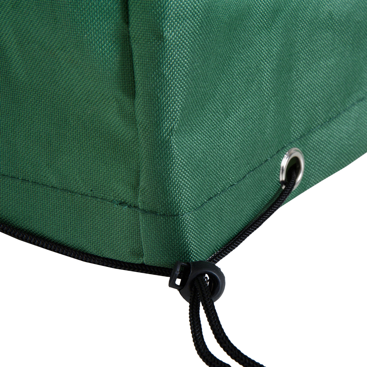 Outsunny cover corner with reinforced stitching, metal eyelet, and elastic drawcord